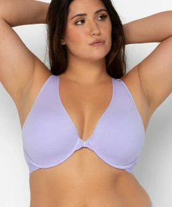 SAS Comfort Cotton Front & Back Close Racerback Bra | Lilac Iris Cotton Bras
