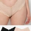 SAS Signature Lace Cheeky Panty 2 Pack | In The Buff/Black Hue Panties