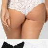 SAS Signature Lace Cheeky Panty 2 Pack | Black Hue/White Panties