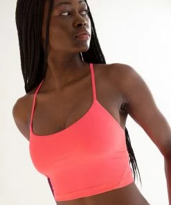 SAS Long Lined Bikini Top | Punchy Peach Plus Size Bikini Tops