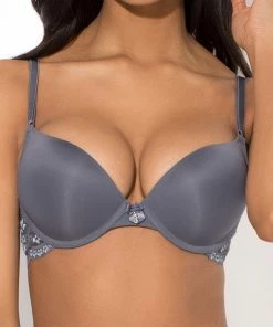SAS Add 2 Cup Sizes Push-Up Bra | Grisaille Grey Bras