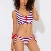 SAS Reversible Side-Tie Swim Bottom | Americana Stripes