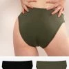 SAS The Naked Bikini Panty 2 Pack | Olive Night/Black Hue Stretch