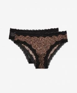 SAS Lace Trim Cheeky Panty 2 Pack | Classic Leopard/Black Hue 15 SAS Lace Trim Cheeky Panty 2 Pack | Classic Leopard/Black Hue
