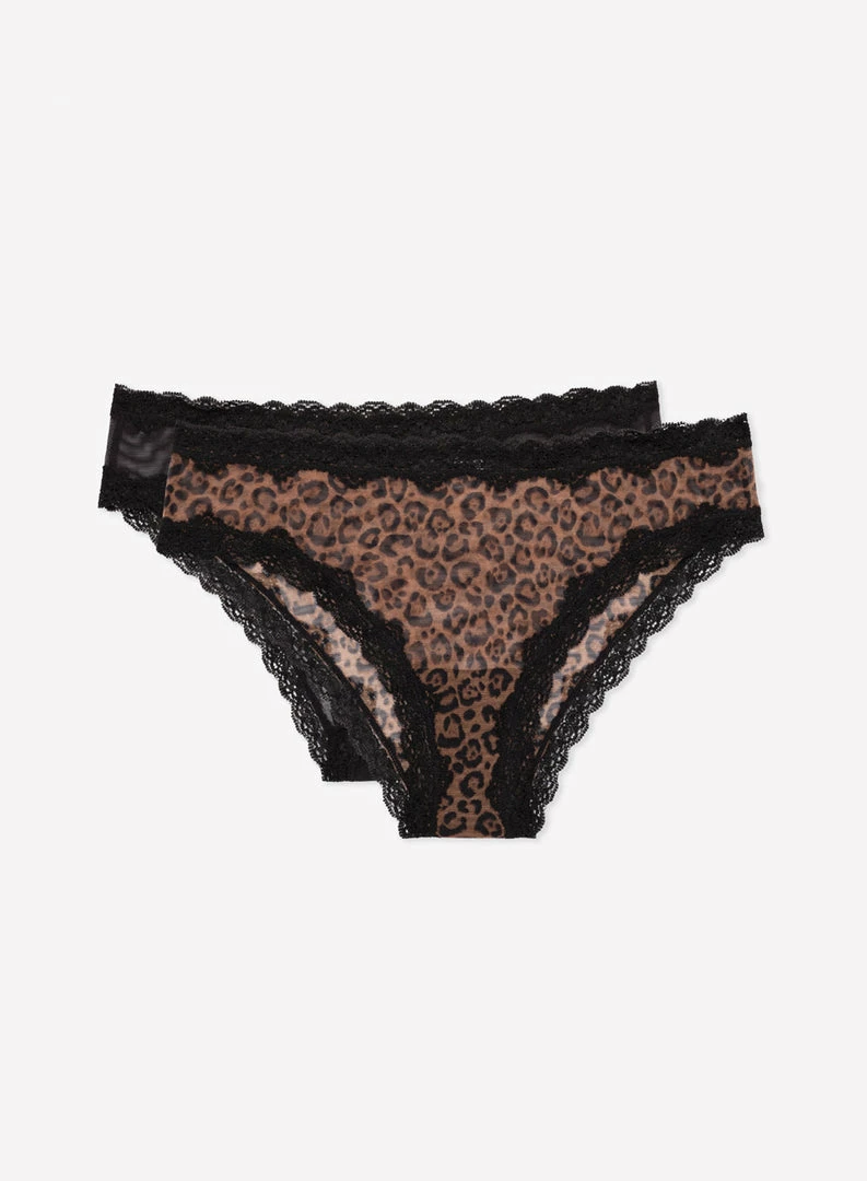 SAS Lace Trim Cheeky Panty 2 Pack | Classic Leopard/Black Hue 8 SAS Lace Trim Cheeky Panty 2 Pack | Classic Leopard/Black Hue