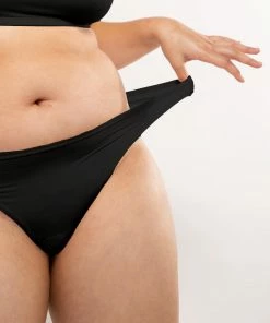 SAS Panties The Naked Dip Front Thong 2 Pack | Olive Night/Black Hue Stretch