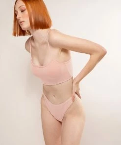 SAS Panties The Naked Dip Front Thong 2 Pack | Blushing Rose/Black Hue Stretch