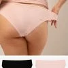 SAS Panties The Naked Bikini Panty 2 Pack | Blushing Rose/Black Hue Stretch