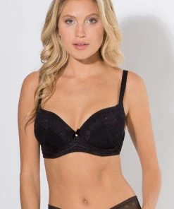 SAS Perfect Demi T-Shirt Bra | Black Lace Micro