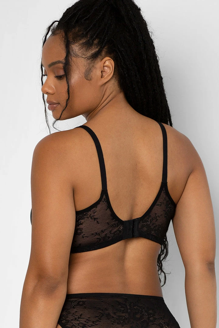 SAS Sheer Mesh Demi Underwire Bra | Black Hue W/Ballet Fever Smooth Lace Bras 3 SAS Sheer Mesh Demi Underwire Bra | Black Hue W/Ballet Fever Smooth Lace Bras