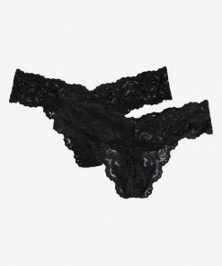 SAS Signature Lace Thong Panty 2 Pack | Black Hue/ Black Hue