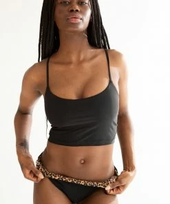 SAS Swimwear Reversible Cheeky Bikini Bottom | Black Hue/Classic Leopard