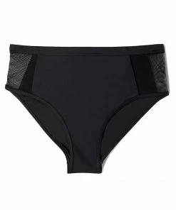 SAS High-Waisted Fishnet Bikini Bottom | Black Hue