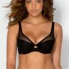 SAS Bras Mesh Plunge Bra | Black Hue Mesh