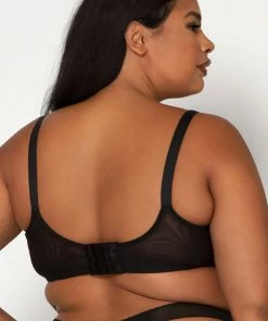 SAS Sheer Mesh Demi Underwire Bra | Black Hue Mesh