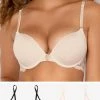SAS Add 2 Cup Sizes Push-Up Bra 2 Pack | In The Buff/Black Hue W Lace Wings Bras