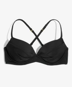 SAS Swimwear Swim Secret Convertible Push-Up Bikini Top | Black Hue