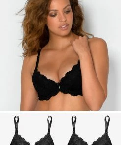 SAS Bras Signature Lace Push-Up Bra | Black Hue