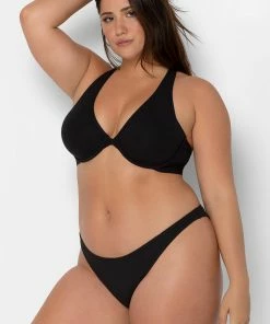 SAS Panties Comfort Cotton Rib High-Leg Bikini Panty 2 Pack | Light Grey Heather Cotton/Black Hue Cotton