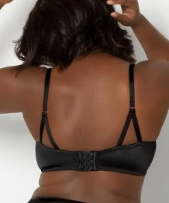 SAS Perfect Push-Up Bra | Black Hue Satin Bras