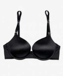 SAS Perfect Push-Up Bra | Black Hue Satin Bras