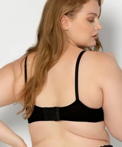 SAS Bras Add 2 Cup Sizes Push-Up Bra | Black Hue W Lace Wings