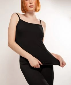 SAS Lounge & Sleepwear The Naked Foundation Cami Tank Top | Black Hue Stretch