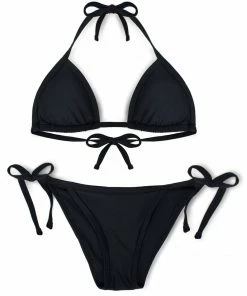 SAS Triangle String Bikini Set | Black Hue