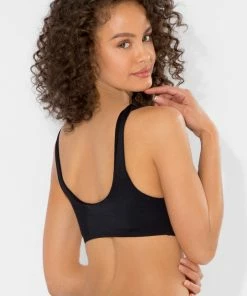SAS Knot Front Crop Bikini Top | Black Hue Swimwear