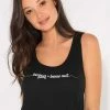 SAS Graphic Twist Back Tank Top | Black Hue Bonjour/Bonne Nuit Lounge & Sleepwear