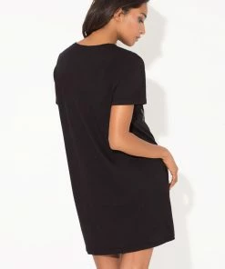 SAS Oversized Graphic V-Neck Sleep Shirt | Black Hue Weekending Lounge & Sleepwear