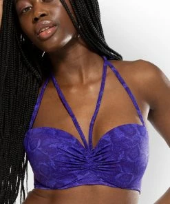 SAS Swim Secret Halter Bikini Top | Electric Python