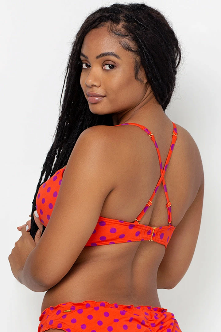 SAS Swim Secret Convertible Push-Up Bikini Top | Bright Polka Dot Print Swimwear 2 SAS Swim Secret Convertible Push-Up Bikini Top | Bright Polka Dot Print Swimwear
