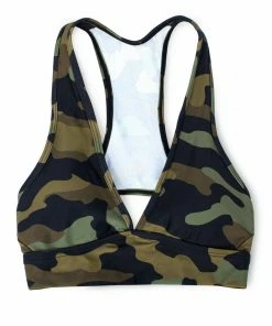 SAS Swimwear Cut-Out Racerback Bikini Top | Modern Camo