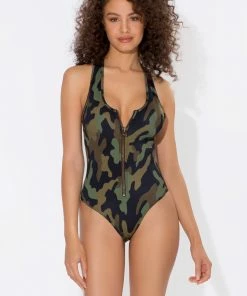 SAS Swimwear Racerback One Piece Swimsuit | Modern Camo
