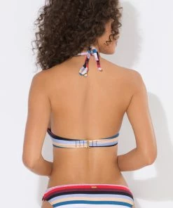 SAS Plus Size Bikini Tops Swim Secret Halter Bikini Top | Rhumba Stripes 9 SAS Plus Size Bikini Tops Swim Secret Halter Bikini Top | Rhumba Stripes