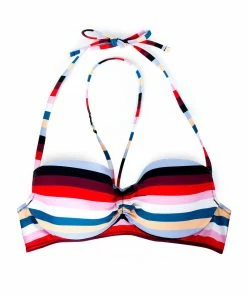 SAS Plus Size Bikini Tops Swim Secret Halter Bikini Top | Rhumba Stripes 10 SAS Plus Size Bikini Tops Swim Secret Halter Bikini Top | Rhumba Stripes