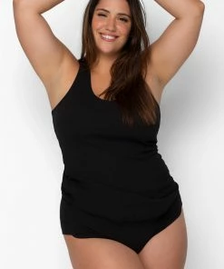 SAS Comfort Cotton Rib Tank Top & Shorts Sleep Set | Black Hue Cotton Lounge & Sleepwear