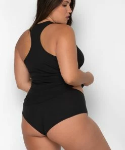 SAS Comfort Cotton Rib Tank Top & Shorts Sleep Set | Black Hue Cotton Lounge & Sleepwear