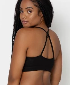 SAS Bras Comfort Cotton Plunge Bralette 2 Pack | Light Grey Heather Cotton/Black Hue Cotton