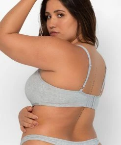 SAS Panties Comfort Cotton Rib High Leg Thong 2 Pack | Navy Highlight/Grey Heather