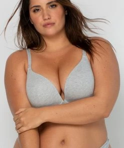 SAS Perfect Push-Up Bra | Light Grey Heather Cotton