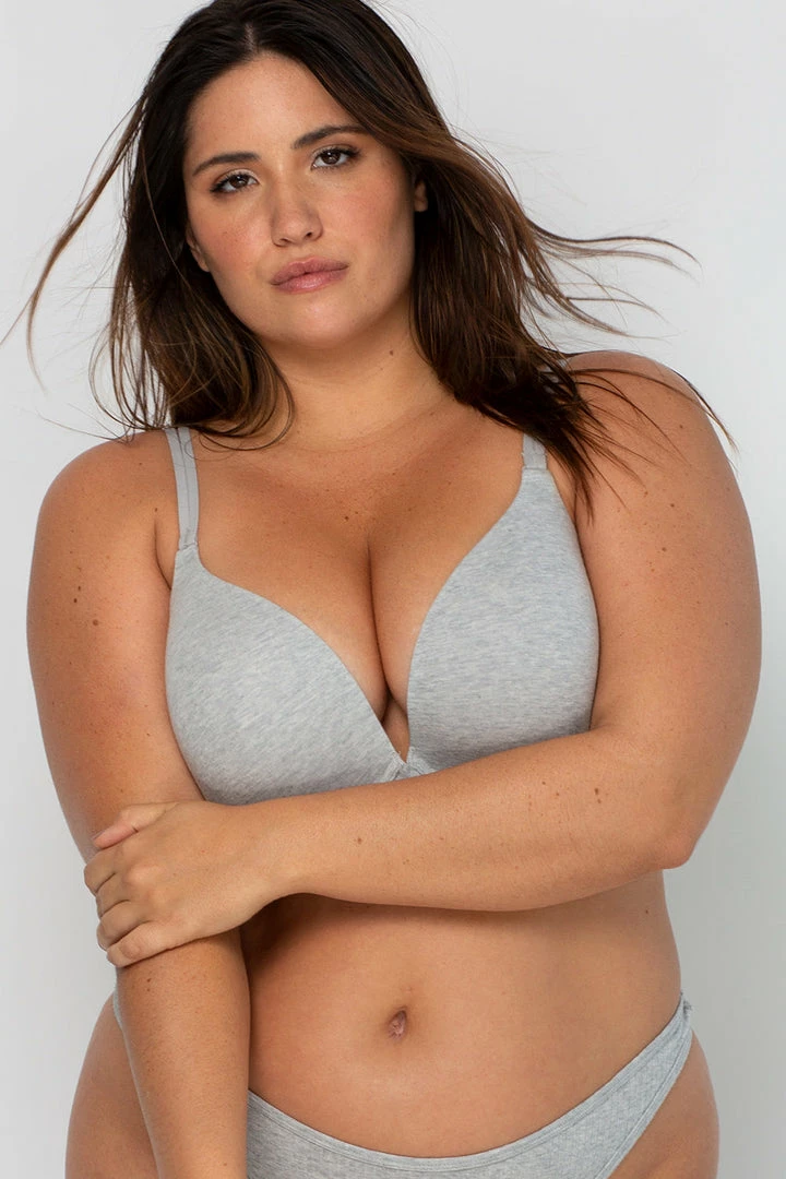 SAS Perfect Push-Up Bra | Light Grey Heather Cotton 1 SAS Perfect Push-Up Bra | Light Grey Heather Cotton