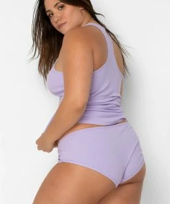 SAS Comfort Cotton Rib Tank Top & Shorts Sleep Set | Lilac Iris Cotton Lounge & Sleepwear