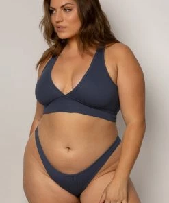 SAS Comfort Cotton Rib High-Leg Bikini Panty 2 Pack | Navy Highlight/Grey Heather Panties