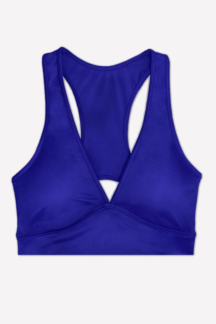 SAS Bras Cut-Out Racerback Bralette | Crazy Cobalt Satin 4 SAS Bras Cut-Out Racerback Bralette | Crazy Cobalt Satin
