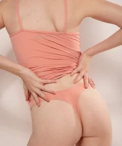 SAS The Naked Dip Front Thong 2 Pack | Tuscany Clay/Black Hue Stretch Panties