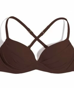 SAS Swim Secret Convertible Push-Up Bikini Top | Espresso