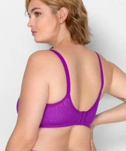SAS Sheer Mesh Demi Underwire Bra | Fierce Violet Mesh Bras