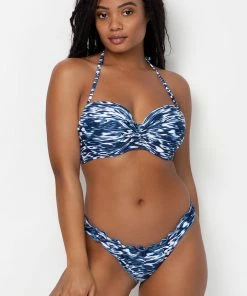 SAS Swimwear Swim Secret Ruffled And Ruched Back Bikini Bottom | Fluid Fantasy Print